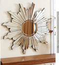 Sunburst-style faceted mirror