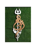Shiva Trishul and Om Mirror Glass Wall Decor For Home