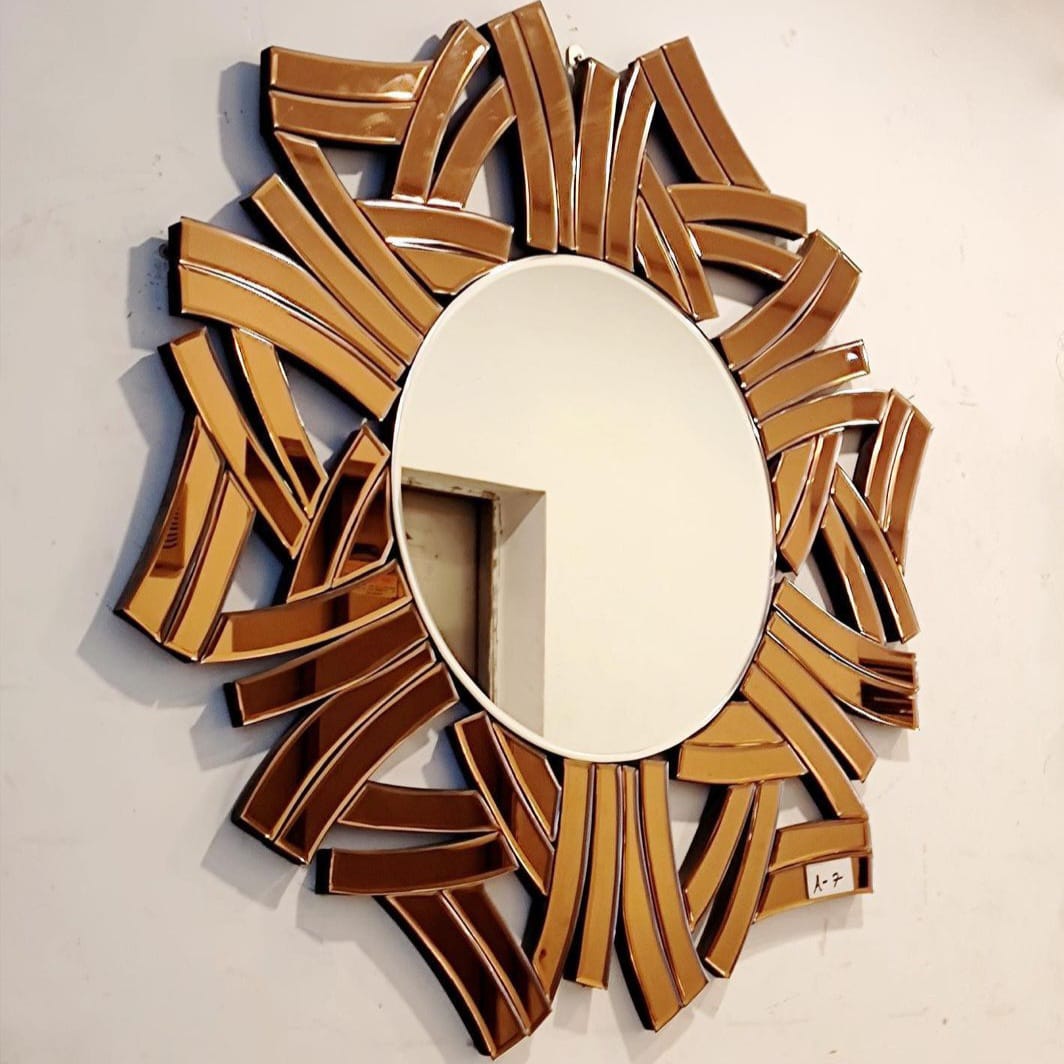 Interlocking Ribbon Sunburst Mirror