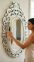 The Venetian Whisper Oval Mirror