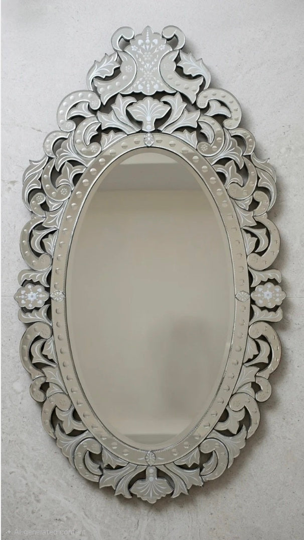 The Venetian Whisper Oval Mirror
