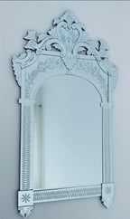 The Serenissima Sovereign Hand-Etched Venetian Glass Mirror