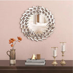 Geometric Mosaic Sunburst Wall Mirror