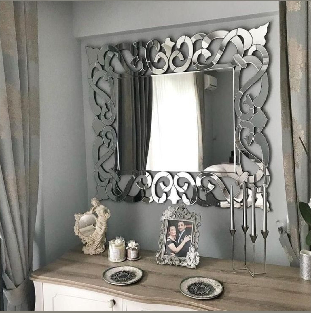 Venetian-style tangled designer wall mirror