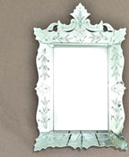 Ornate Venetian Hand-Etched Beveled Wall Mirror