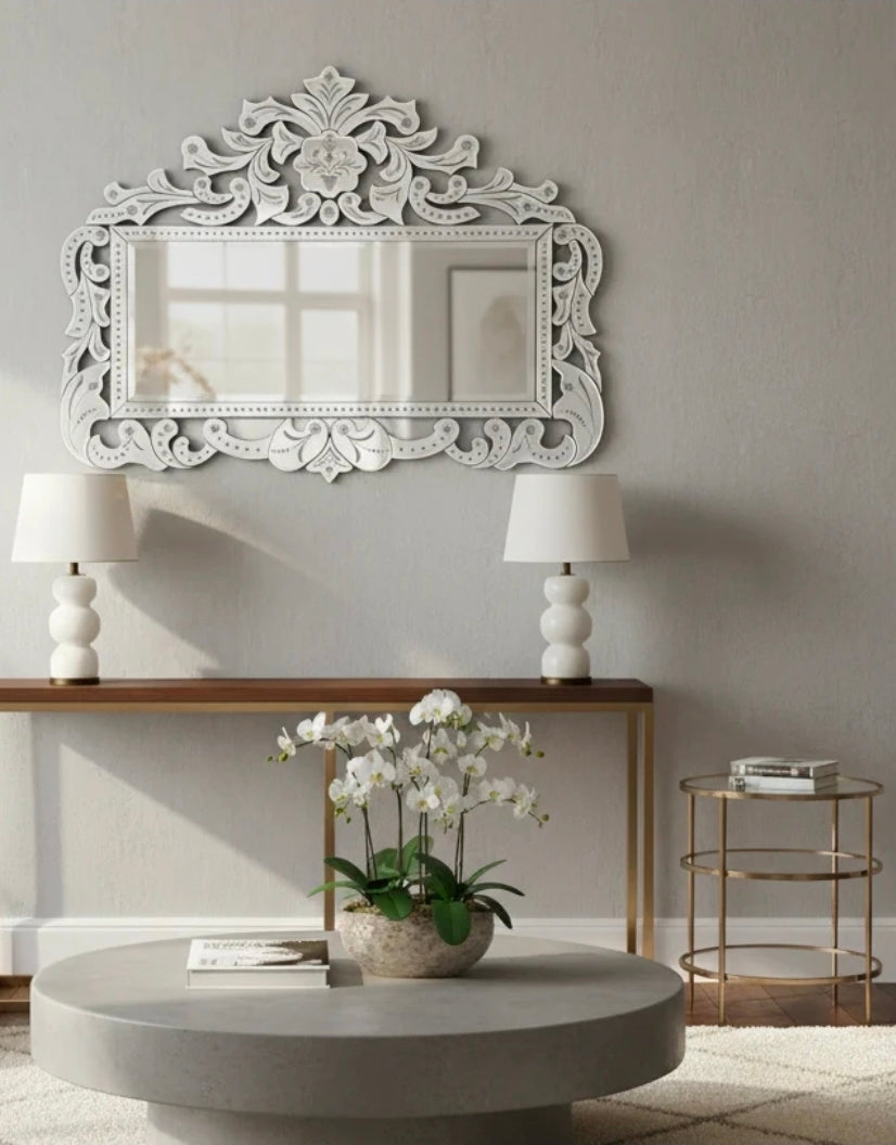 Aura Etched Crown Mirror