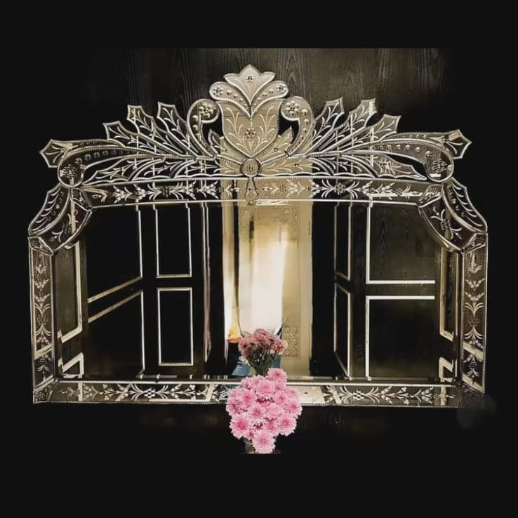 Ornate Venetian Glass Mirror
