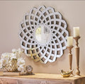 Swirling Interlocking Geometric Accent Mirror