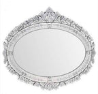 Hand-Carved Venetian Style Oval Mirror