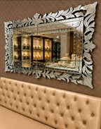 The Artisan Flora Etched Venetian Mirror