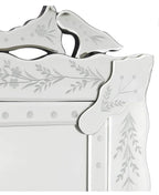 Ornate Venetian Hand-Etched Beveled Wall Mirror