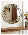 Art Deco Round Brick Mirror
