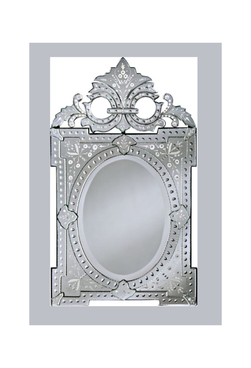 Ornate Crest Mirror
