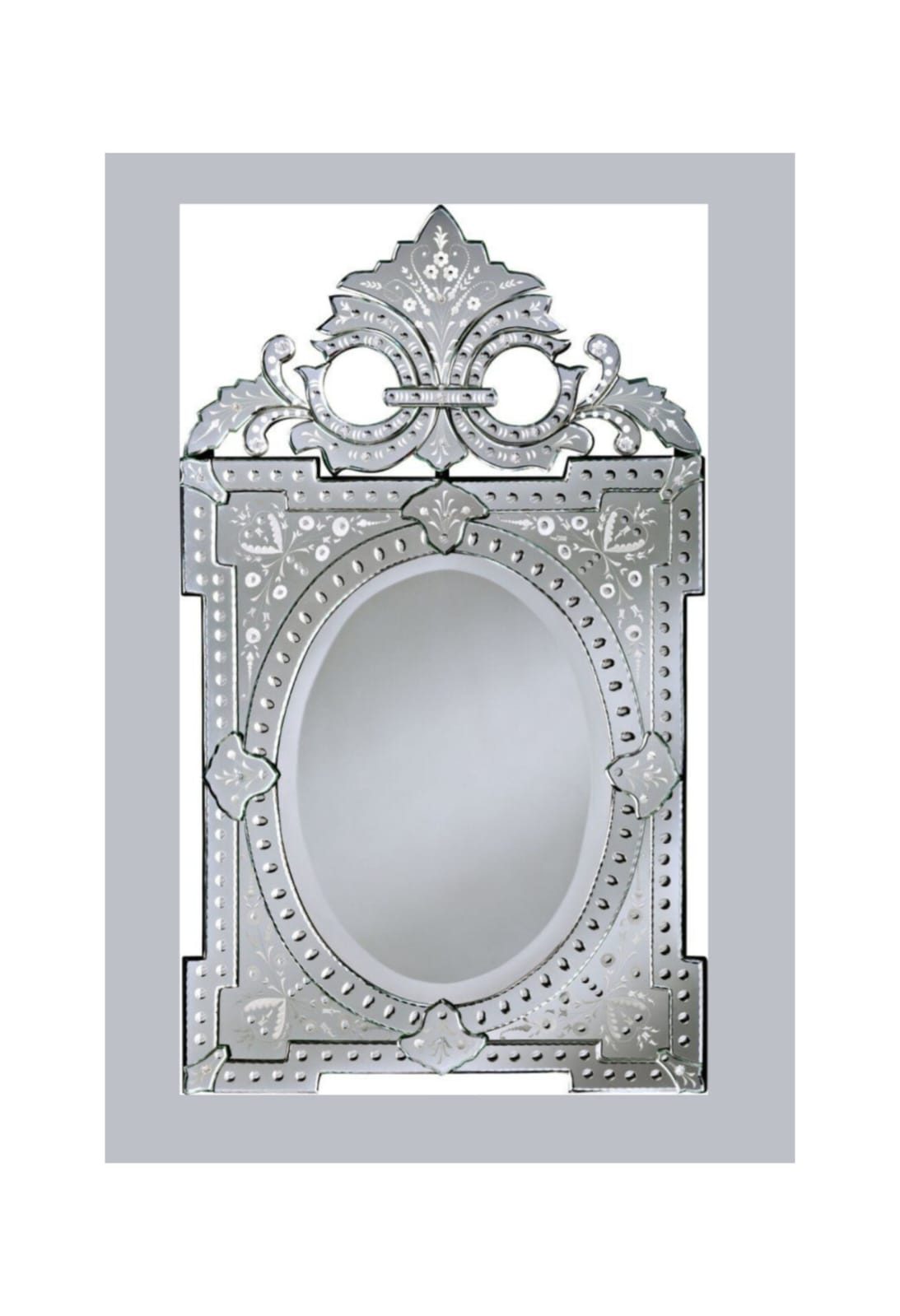 Ornate Crest Mirror