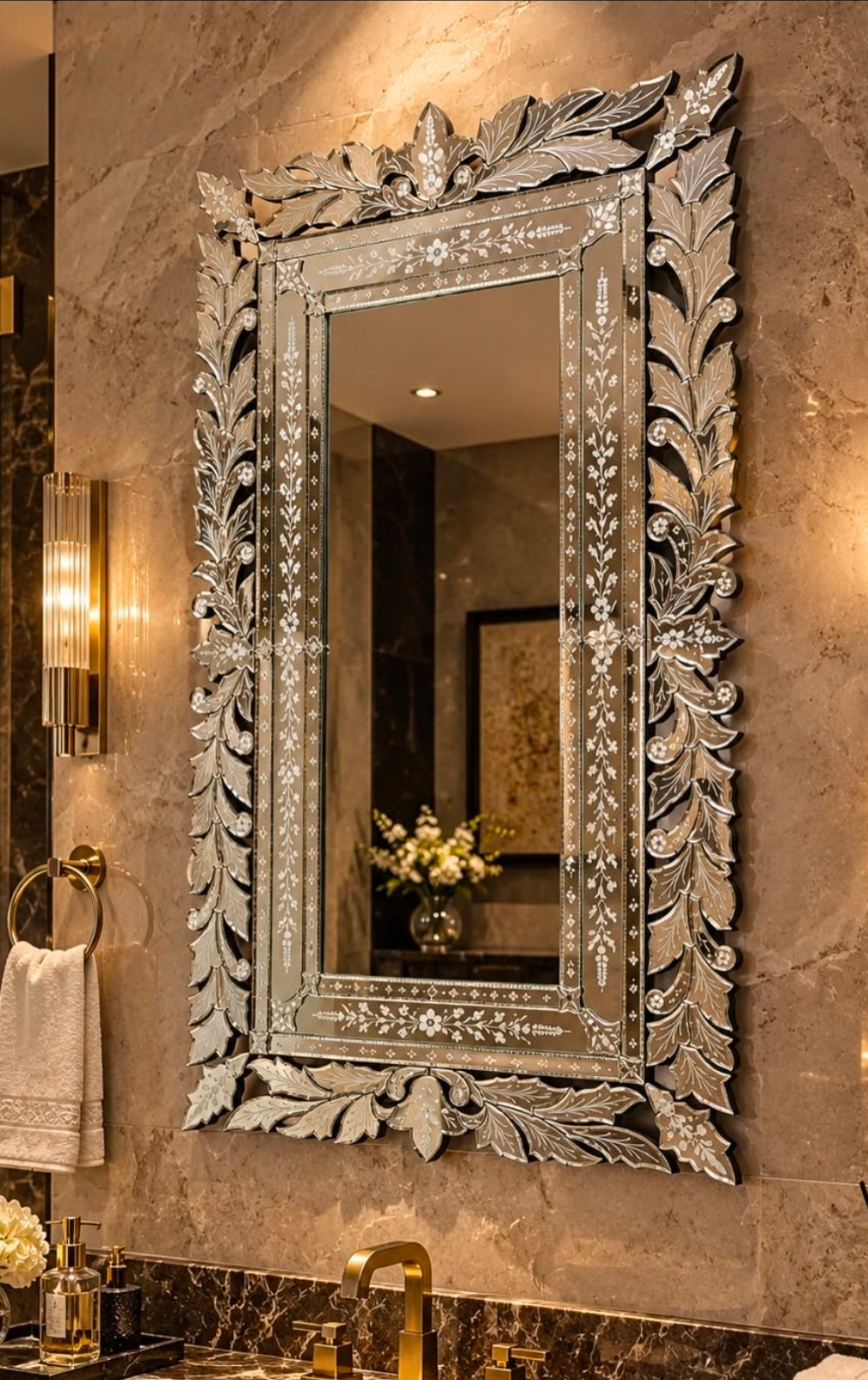 The Grand Vintage Venetian Vanity Mirror