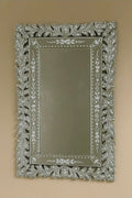 Ornate Rectangular Handcrafted Beveled Artistic Mirror