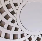 Swirling Interlocking Geometric Accent Mirror