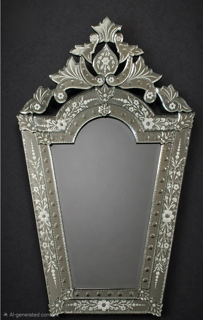 Baroque Crown Venetian Mirror