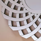 Swirling Interlocking Geometric Accent Mirror