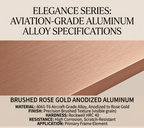Elegance Series Illuminated Oval Mirror – Rose Gold Aluminium Alloy Edition